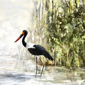 Saddle - Billed Stork Painting